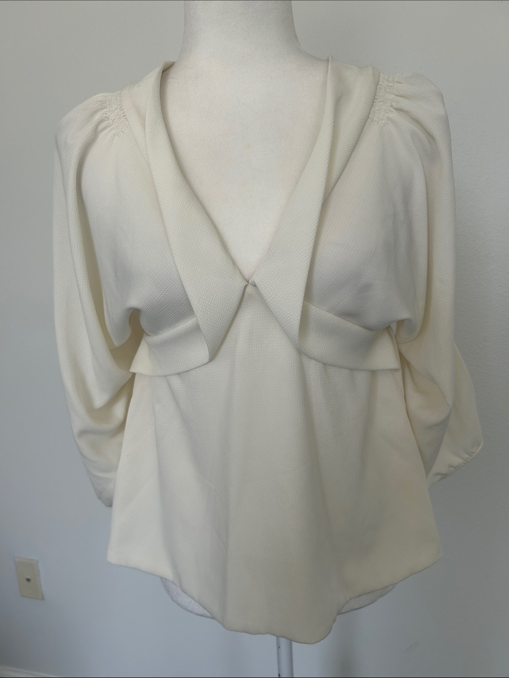 Rachel Comey cream Draped V-Neck Blouse